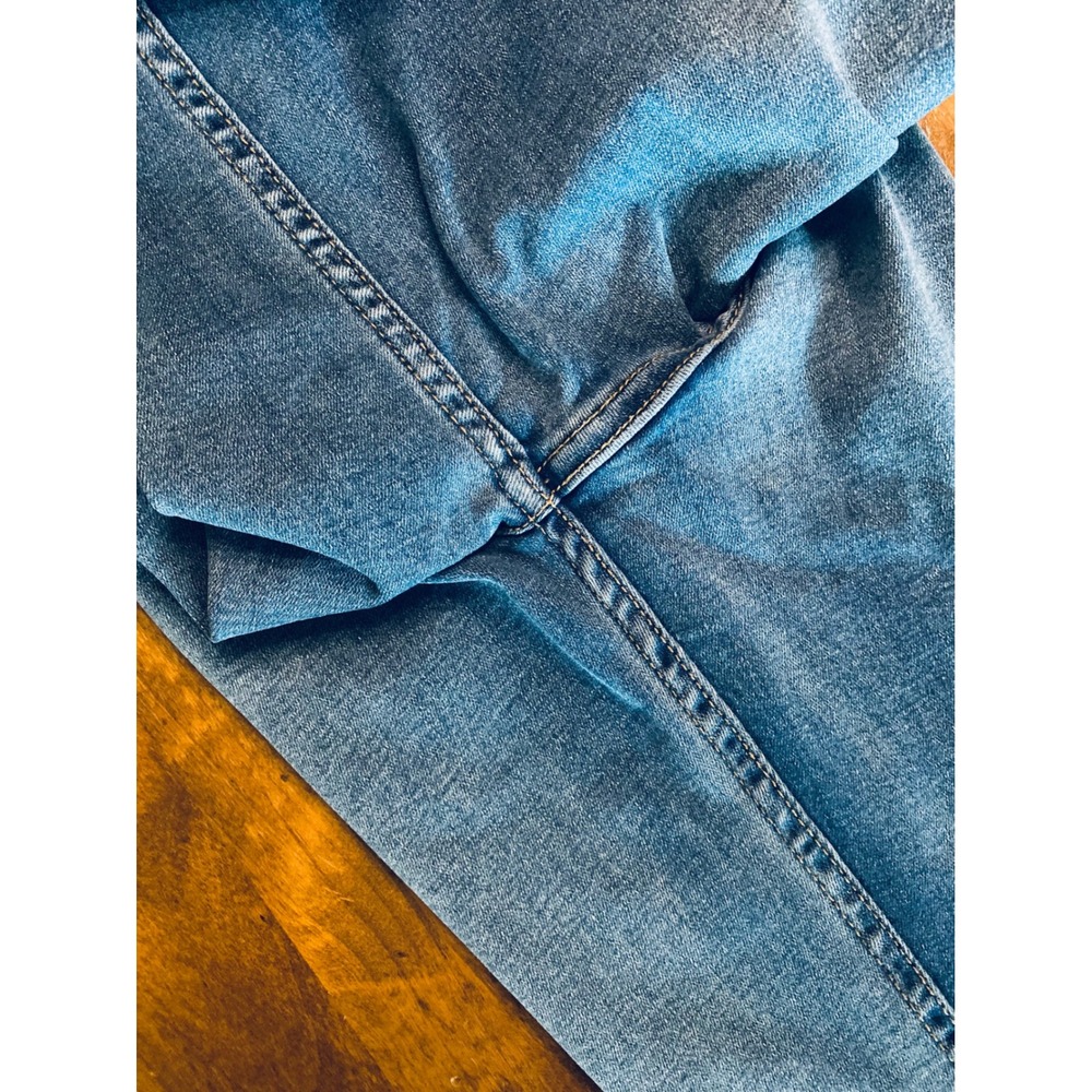 Free People We The Free Penny Pull On Flare Jeans Raw Hem Blue Womens 29 - Picture 10 of 13